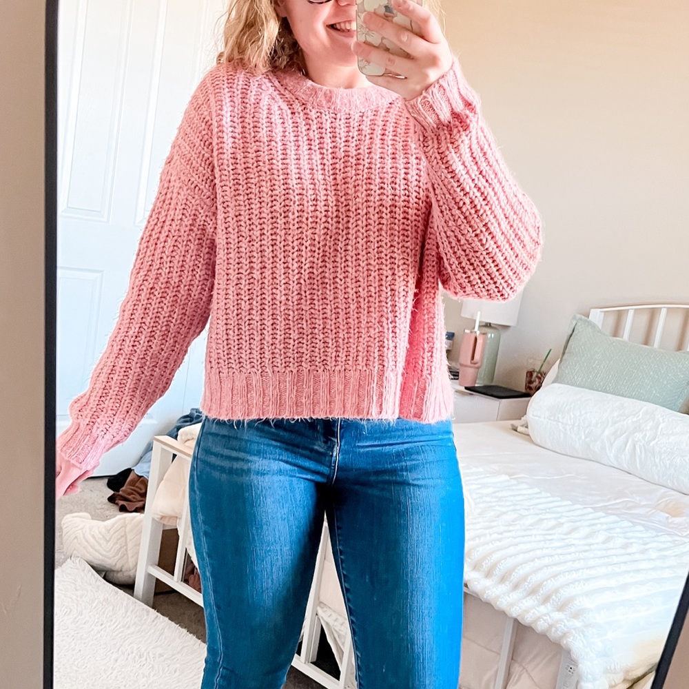 American Eagle Outfitters Pink Sweater